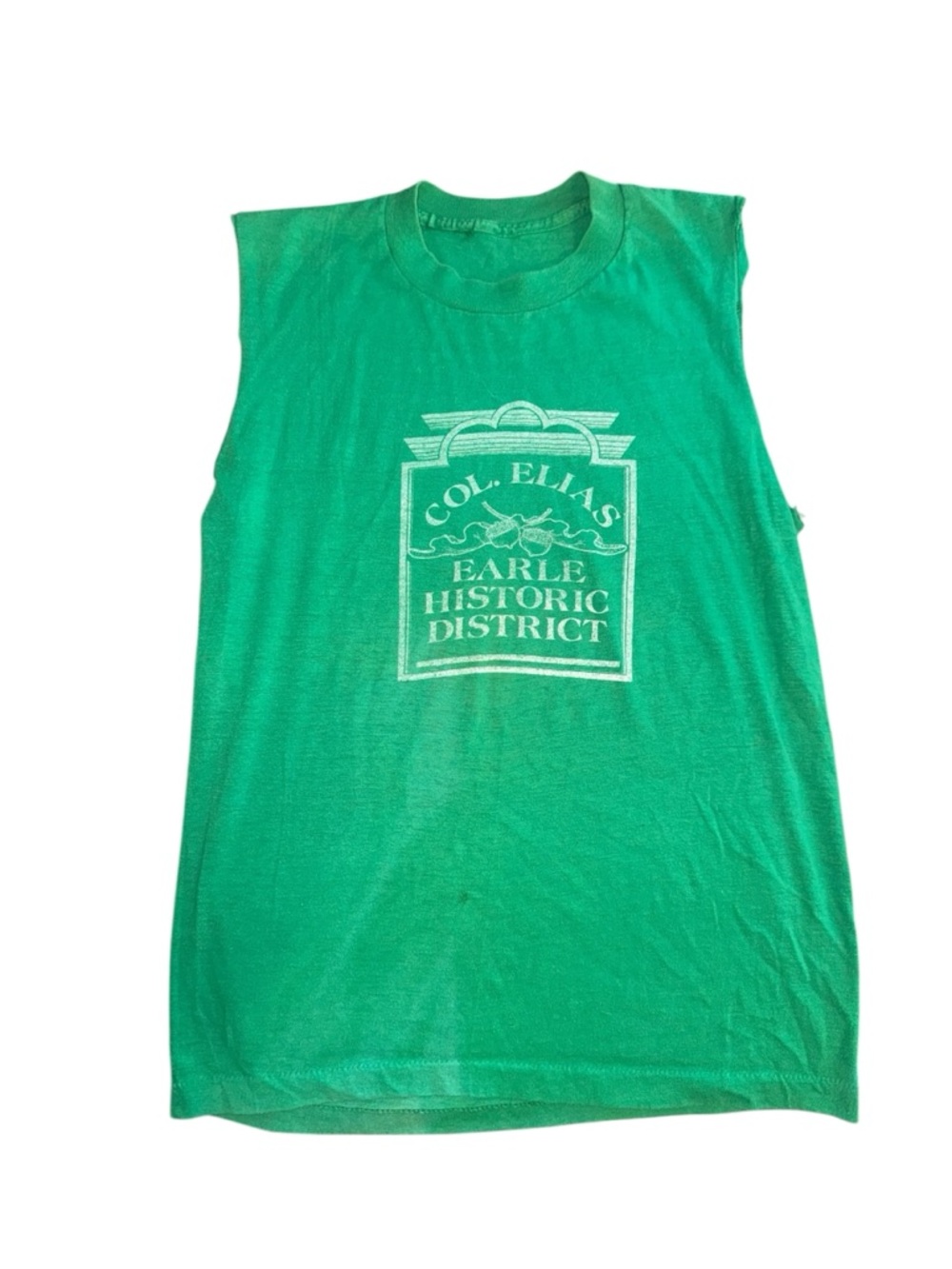 Vintage Green Col. Elias Earle Graphic Tank Top XS/S